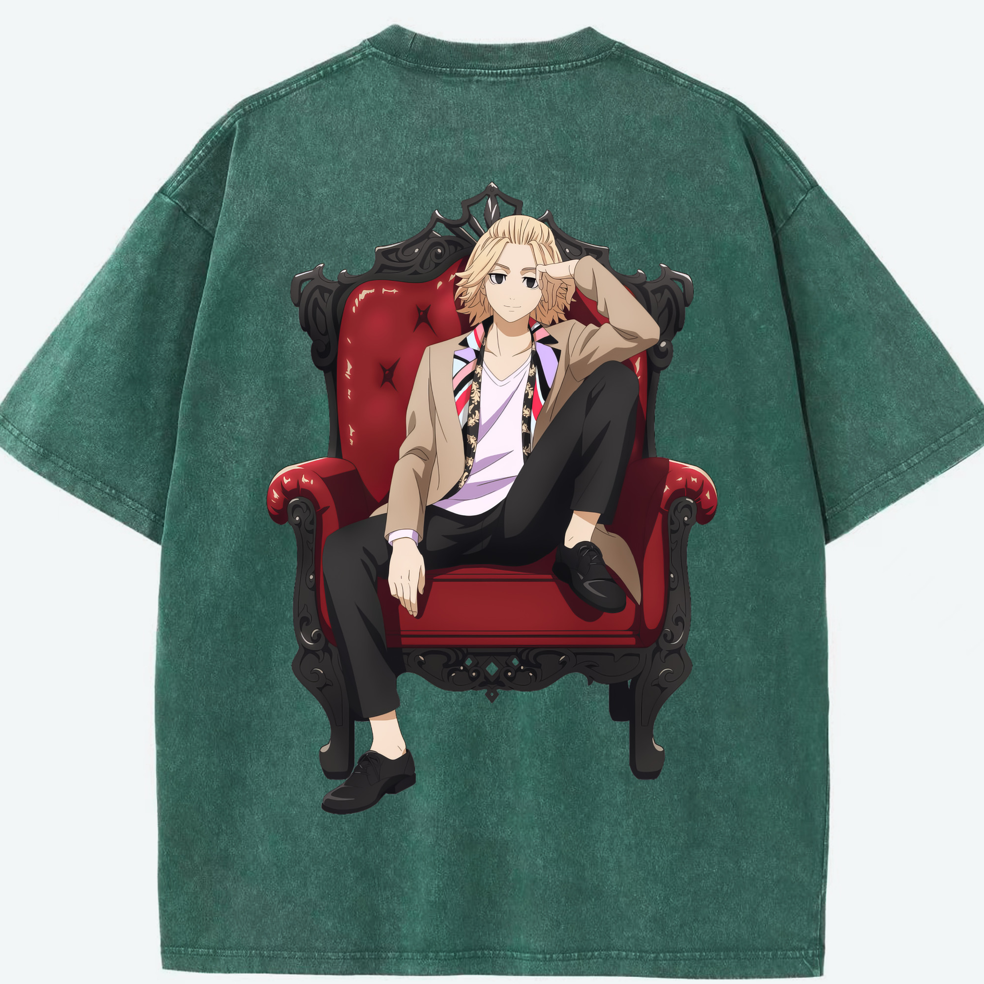（画像用） 東京リベンジャーズ Tokyo Revengers 綿100% ヴィンテージ風 半袖Tシャツ（背面プリント）